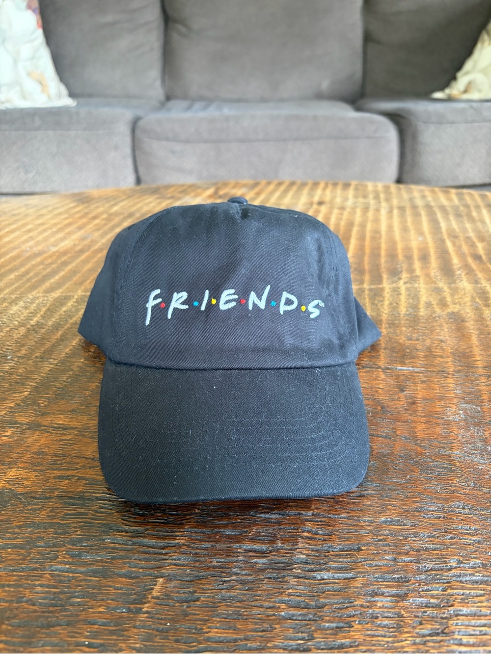 FRIENDS Logo Black Baseball Cap